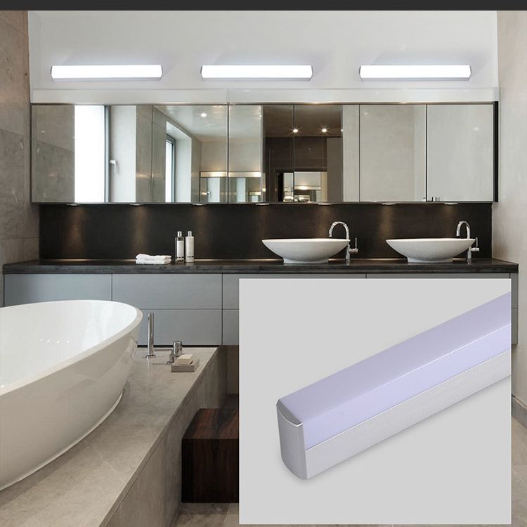 Rectangle Vanity Lighting Fixtures Modern Minimalist Style Acrylic  Vanity Sconces