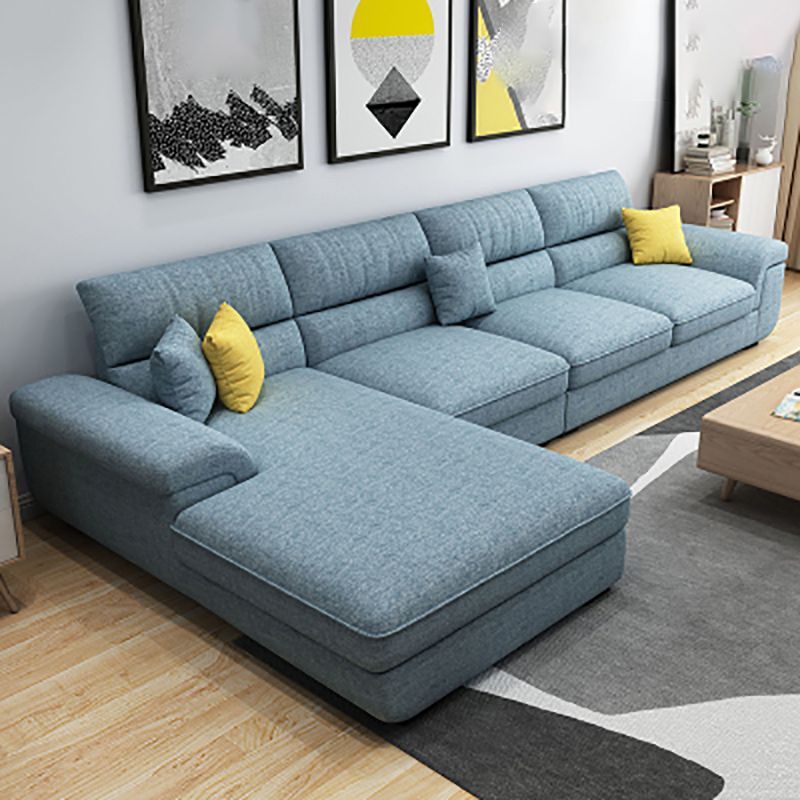 38,5 "H Scandinavian Leinenflarge Arm Sofa & Chaise Lounge für Wohnzimmer