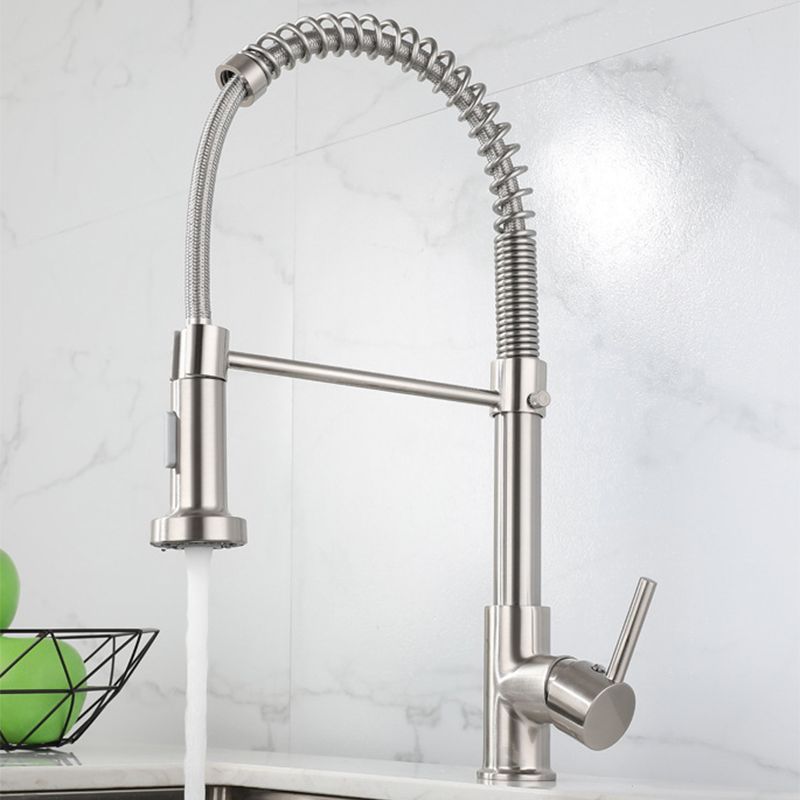 Modern Farmhouse Kitchen Faucet Pull down Single Handle  304 Stainless Steel Faucet