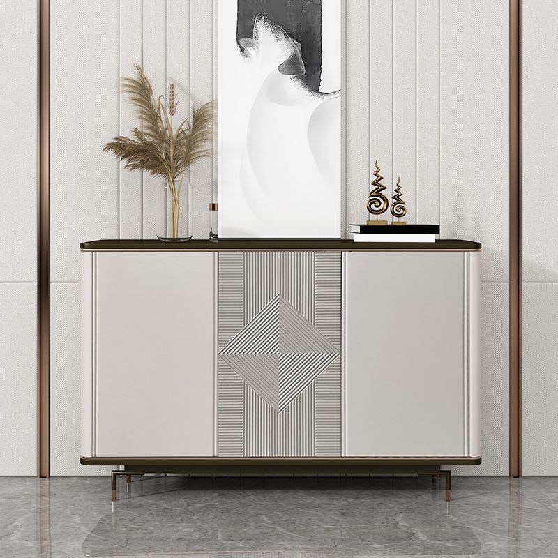 Glam Style Buffet Sideboard Stone Sideboard Buffet with Cabinets