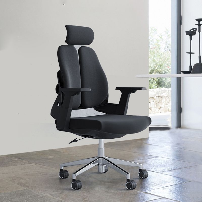 Modern Fixed Arms Desk Chair Headrest Included Task Chair for Office