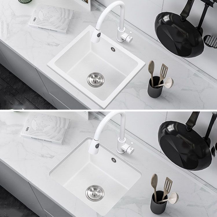 Modern Style Kitchen Sink Quartz Single Bowl Kitchen Sink with Square Shape