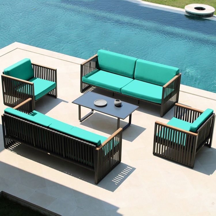 Modern Symmetrical White Cushion Outdoor Patio Sofa/Patio Daybed