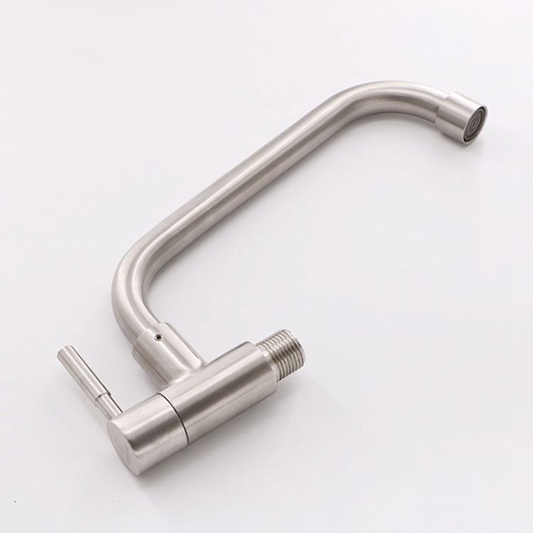 Contemporary Stainless Steel One Handle Pot Filler Low Profile Filler