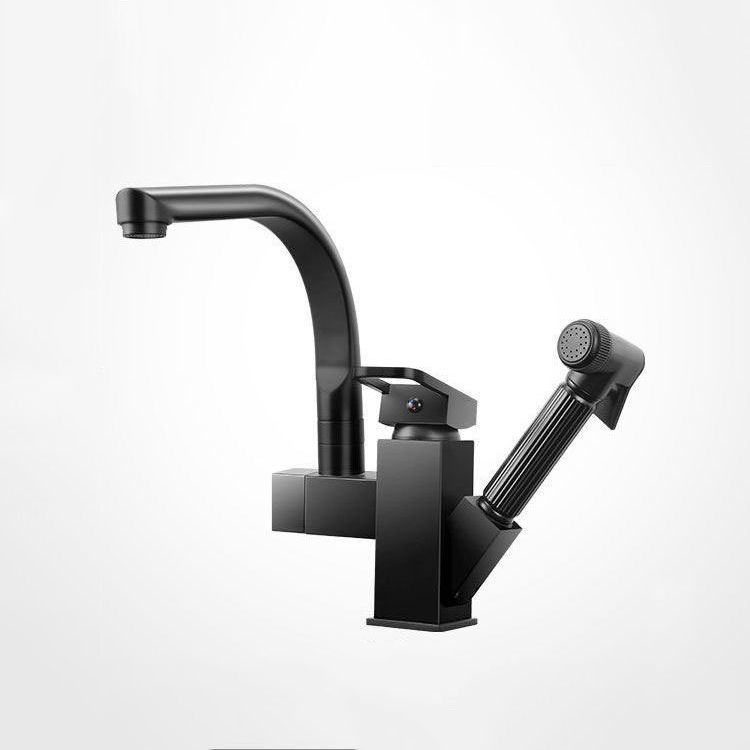 Modern 1-Handle Faucet with Water Dispenser with Pull out Sprayer Faucet