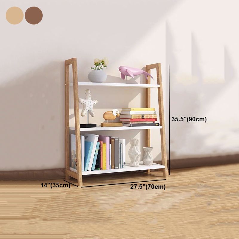 Contemporary Style Bookshelf Open Back Bookcase for Study Room and Office