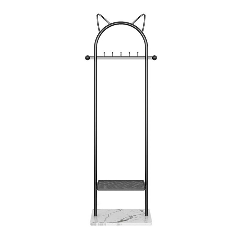 Metal Hall Stand, Hall Tree with Storage Shelf & Hanging Rail, Gold and Black