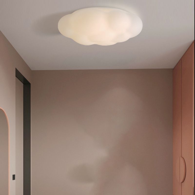 Single White Modern Flush Mount Lighting Acrylic LED Ceiling Light for Bedroom