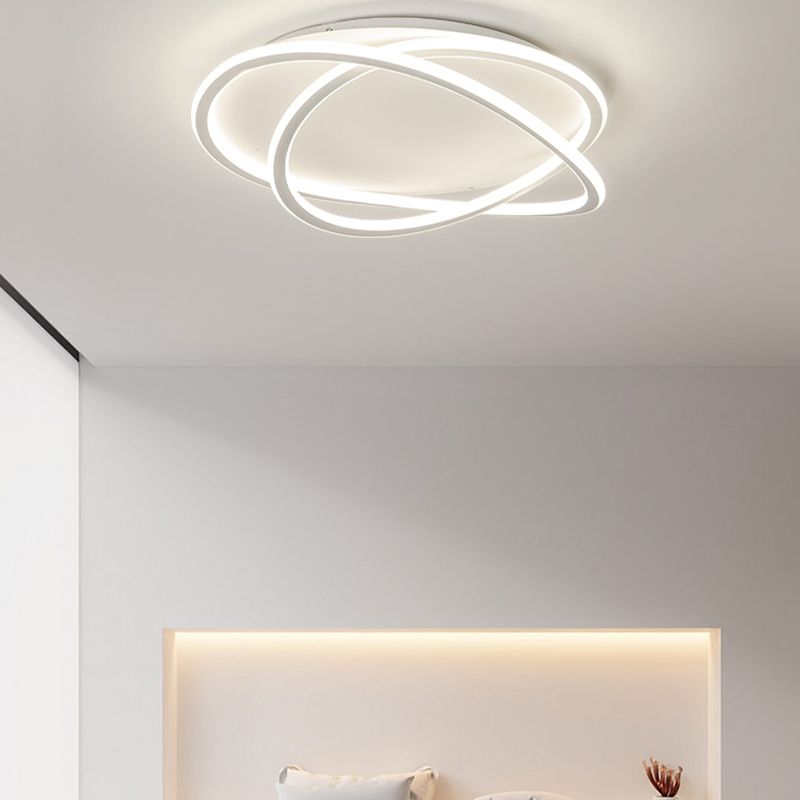 Strip Shape Ceiling Light White LED Ceiling Mount Light with Silica Gel Shade for Bedroom