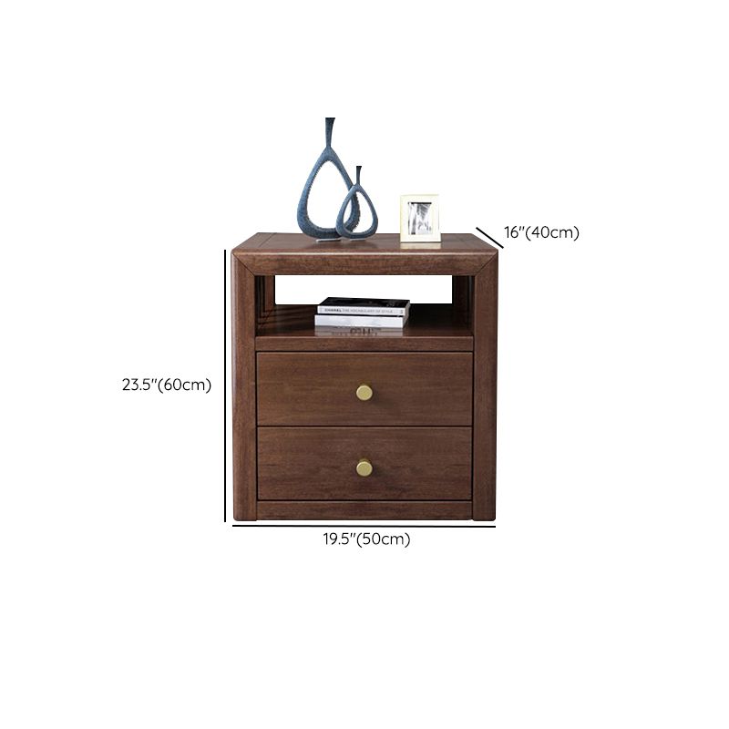 Storage Narrow Nightstand Flat Top Solid Wood Kids Bedside Table