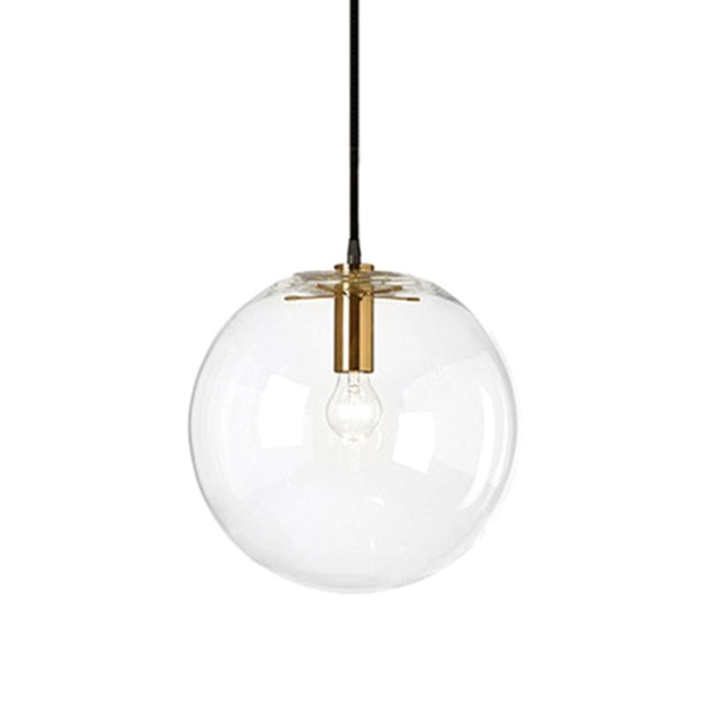 Cafe Ball Hanging Light One-Light Modern Simple Glass Glass Drop Drop Pendeur