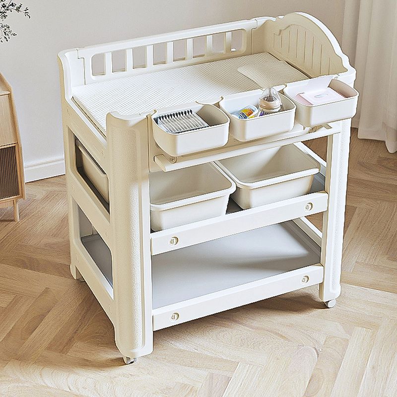 Modern Arch Top Baby Changing Table Safety Rails Changing Table With Shelf