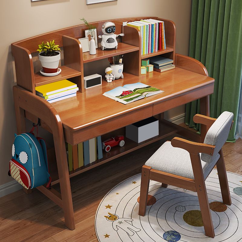 Study Desk Solid Wood Multifunctional Lifting Home with Storage Drawer Writing Desk