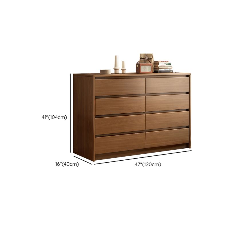 Wood Side Cabinet Standard Mid-Century Modern Storage Cabinet with Drawers