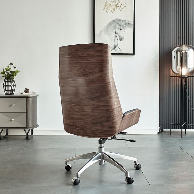 Contemporary High Back Chair Ergonomic Executive Leather Chair