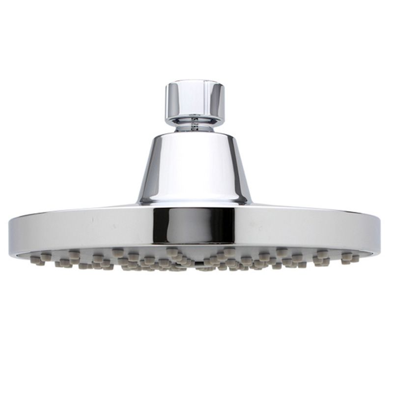 Round Fixed Shower Head Silver Single Spray Wall-Mount Shower Head