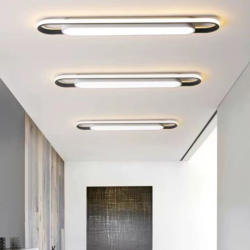 Modern Simple Flush Mount Ceiling Light Linear Flush Lamp for Living Room