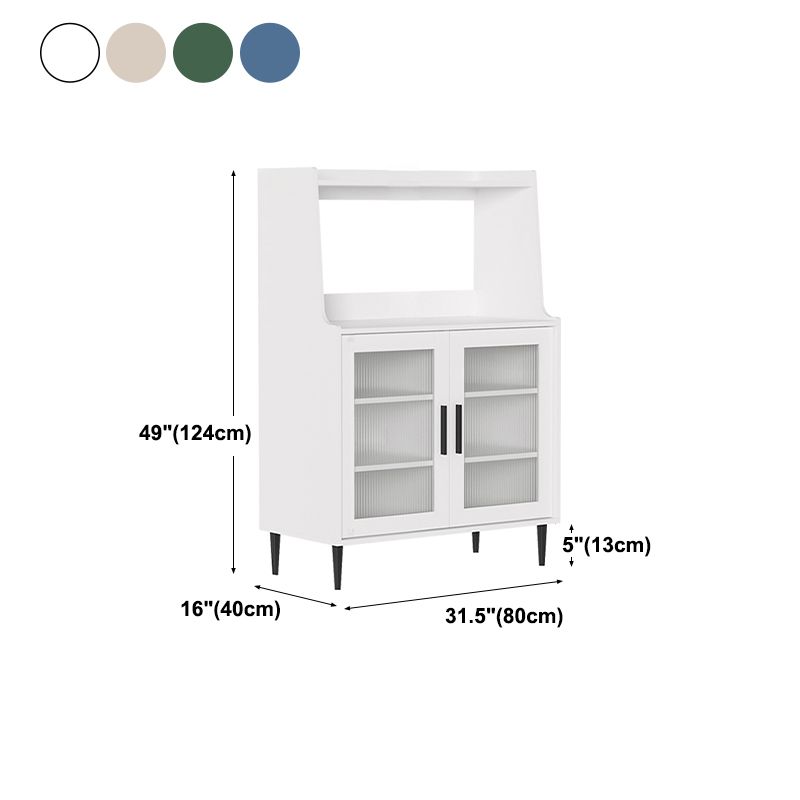 Contemporary Wood Sideboard 50-inch Height Cupboard for Living Room