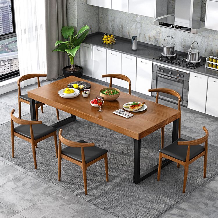 Industrial 1/2/7 Pieces Dinette Set Solid Wood Dining Table and Chairs