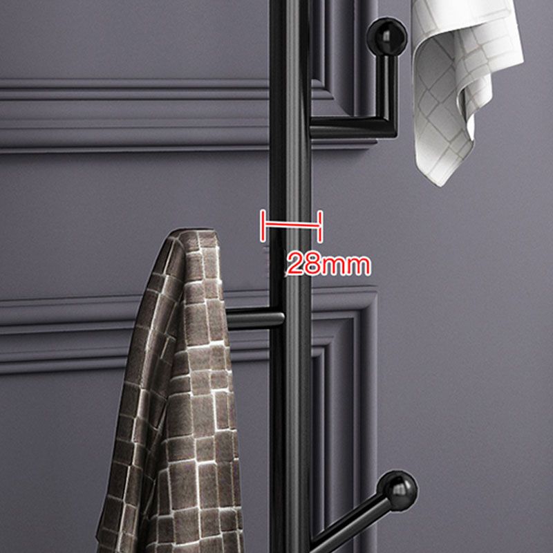 Contemporary Hall Stand Mental 7 Hooks No Distressing Coat Hanger