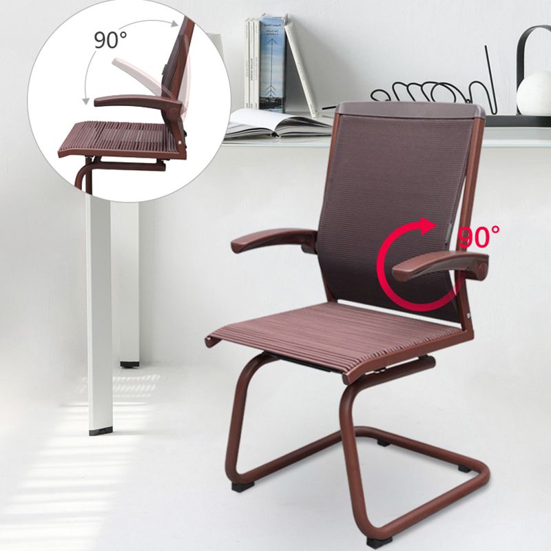 Contemporary Arms Included Desk Chair Mesh Back Conference Chair for Office