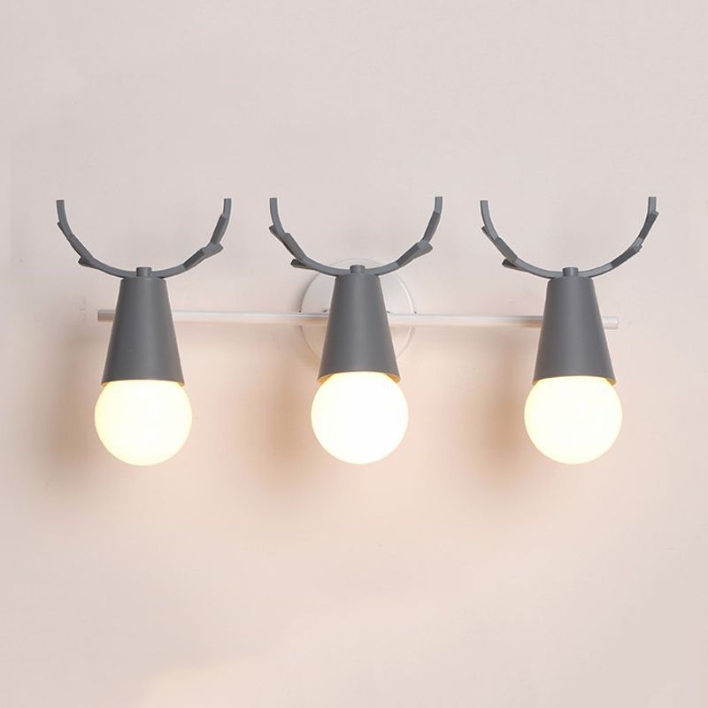 Modern Unique Shape Wall Light Fixture 3 Lights Wall Mounted Lighting for Washroom