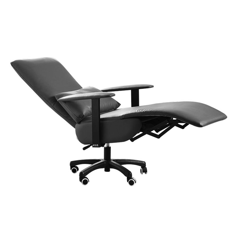 Modern Office Chair Swivel Arm Accent High-Back Leather Chair