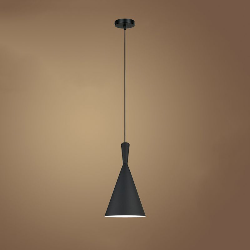 Black Pendant Light Fixture Industrial Metal Conical Commercial Pendant Lighting