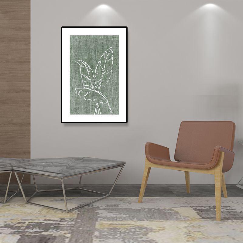 Minimalism Botanical and Vase Painting Green Girls Bedroom Wall Art, Multiple Sizes