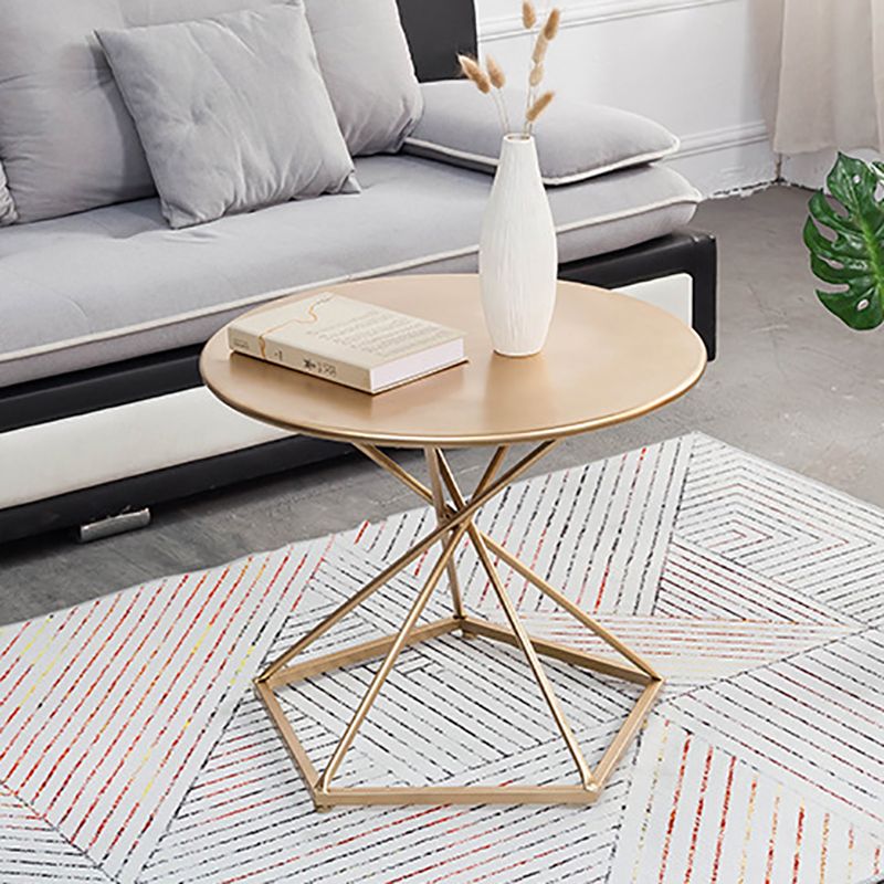 Contemporary Metal Accent Table Nightstand 19.68" H Bed Nightstand