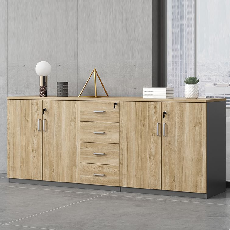 Contemporary Lateral Filing Cabinet Engineered Wood File Cabinet    with Storage