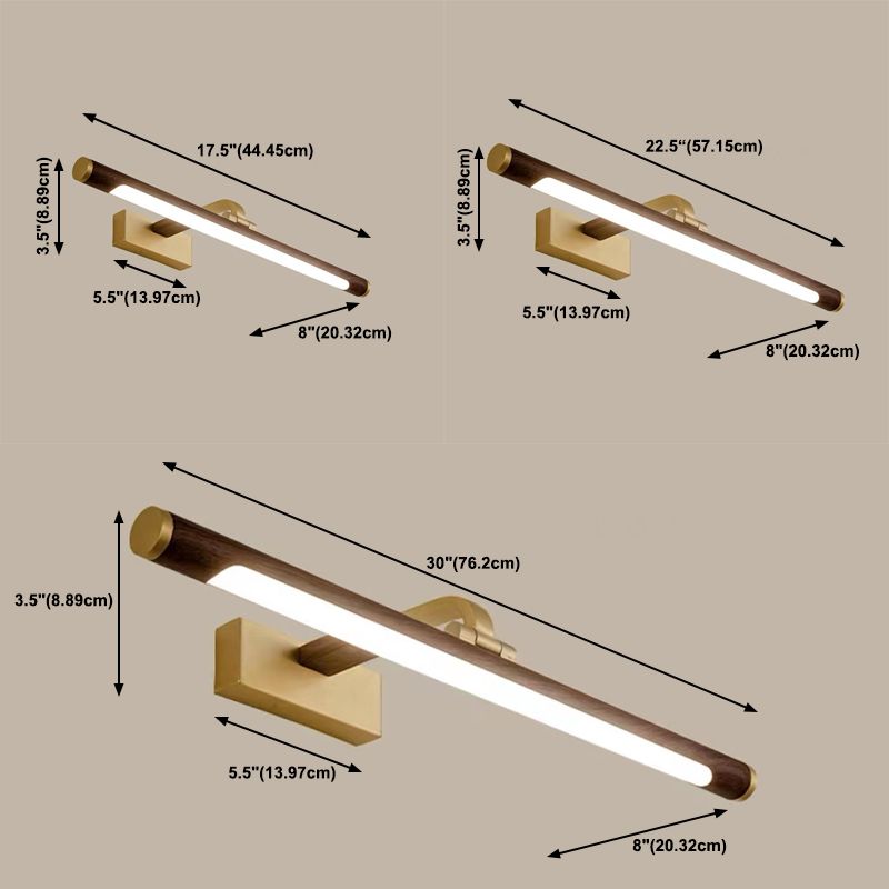 Modern Style Metal Mirror Lights Linear Led Vanity Light Fixtures for Bathroom