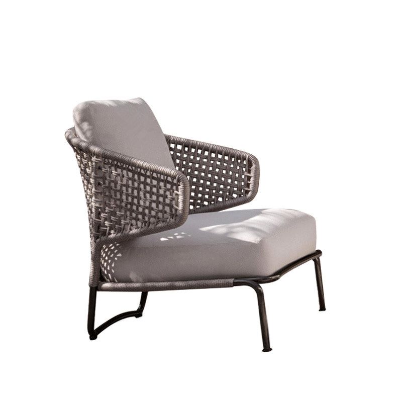 Tropical Outdoor Chair with Removable Water Repellent Finish Cushion