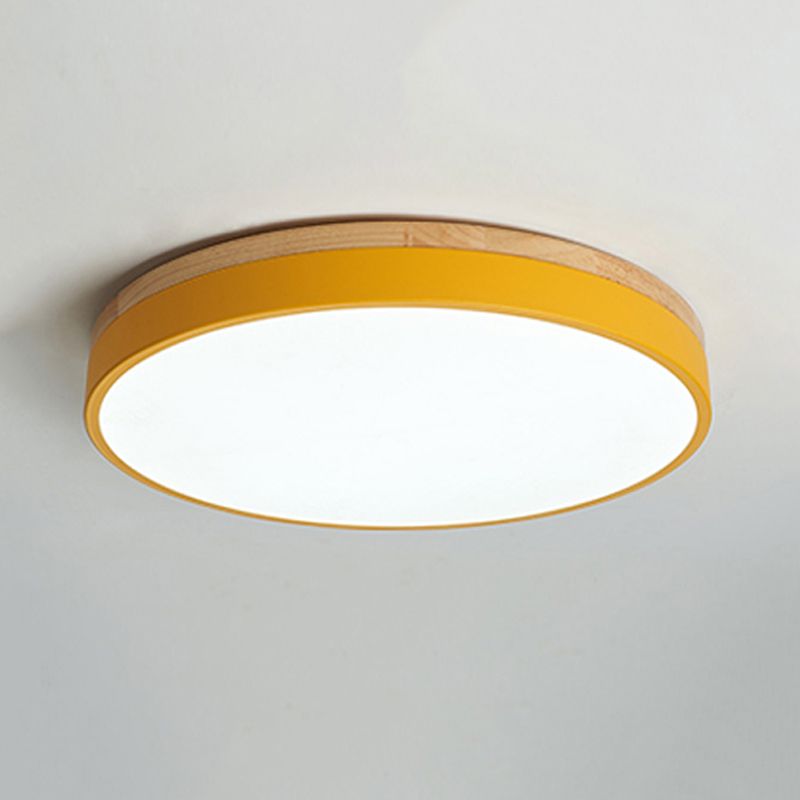 Round Modern Ceiling Light Fixture 1-Light LED Ceiling Lamp for Bedroom