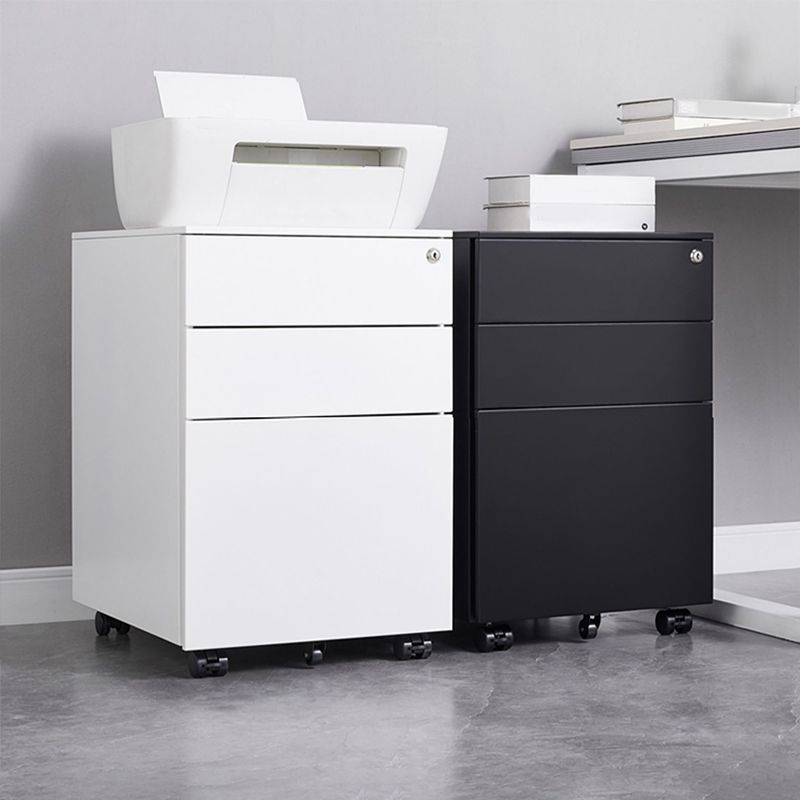 Modern Office Metal File Cabinet 3 Drawers Vertical Cabinet with Lock and Storage