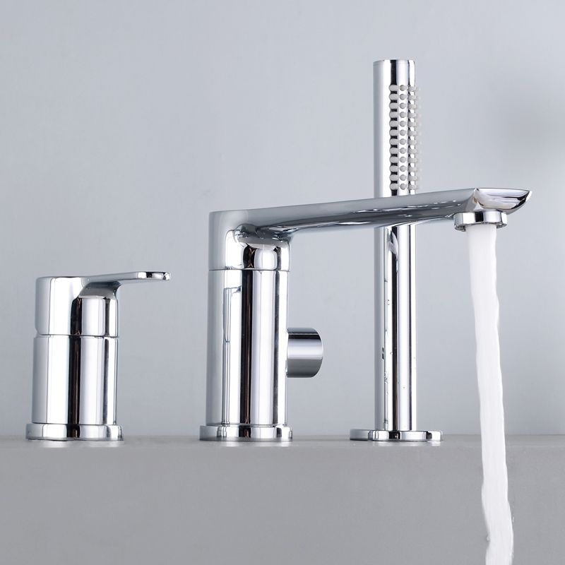 Modern Roman Tub Faucets Solid Color Deck Mounted Bathroom Faucet