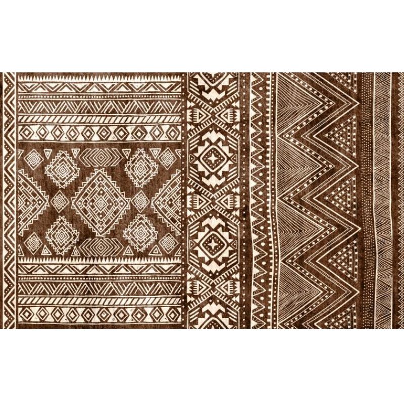 Tapis de tribu normatique éclectique couleur de la zone de polyester mélangée tapis de support sans glissement pour le salon