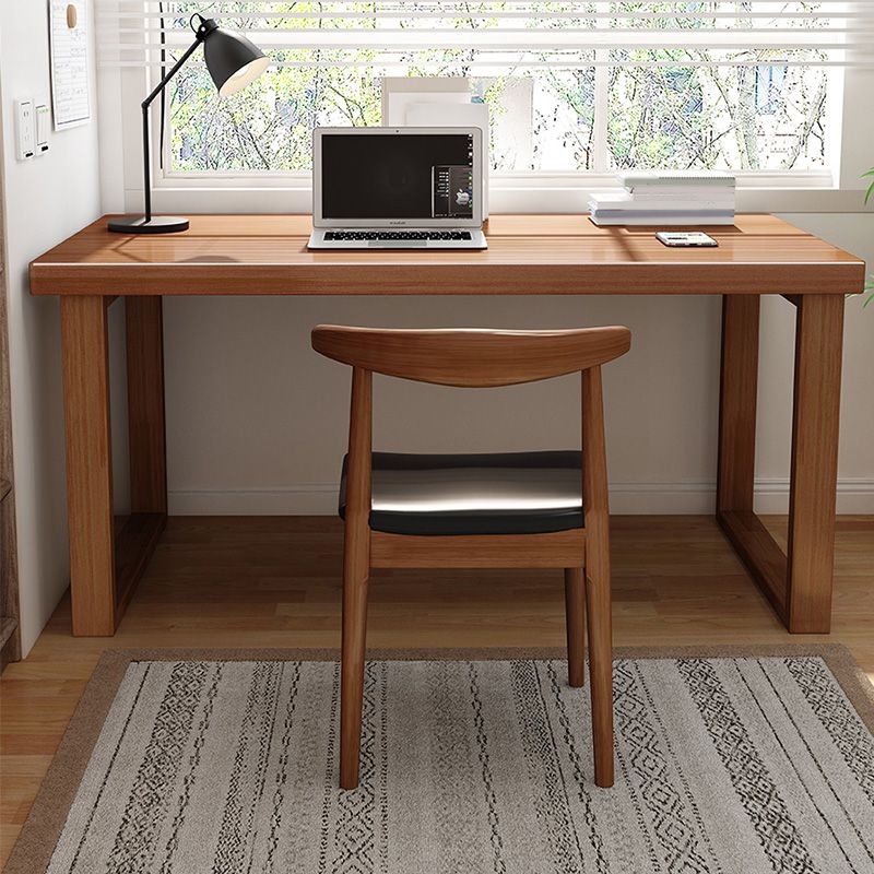 Contemporary Writing Desk in Rubber Wood with Rectangle Top Desk