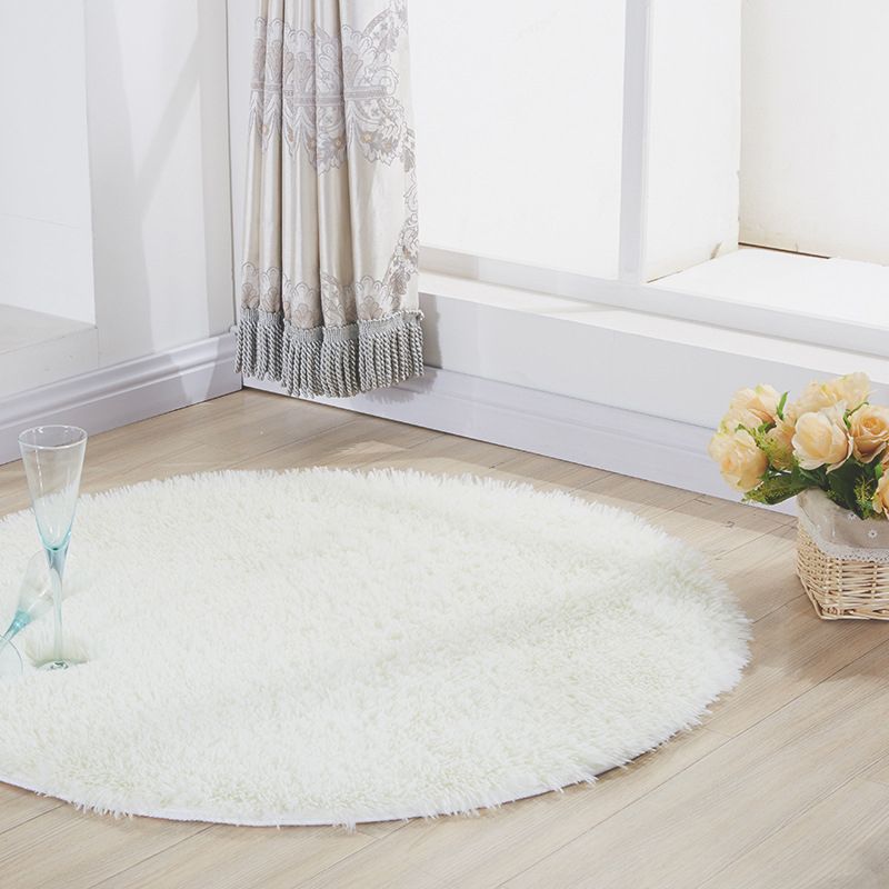 Multi Colored Comfort Rug Polypropylene Solid Color Carpet Non-Slip Backing Pet Friendly Washable Rug for Bedroom