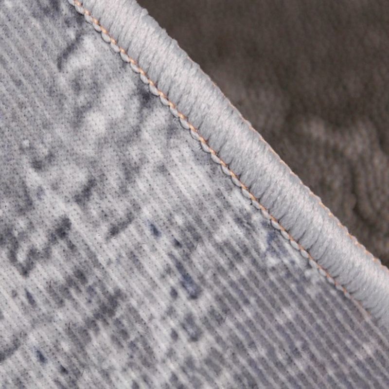Dark Gray Modern Rug Polyester Geometric Rug Washable Rug for Drawing Room