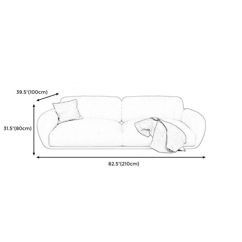 Modern Square Arm Loose Back Sofa 39"W Sofa  for Living Room