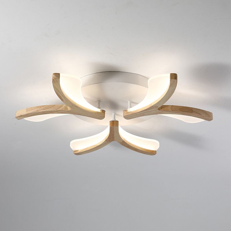 Wood Geometric Flush Mount Lights Contemporary Multi Lights Flush Mount Ceiling Lights