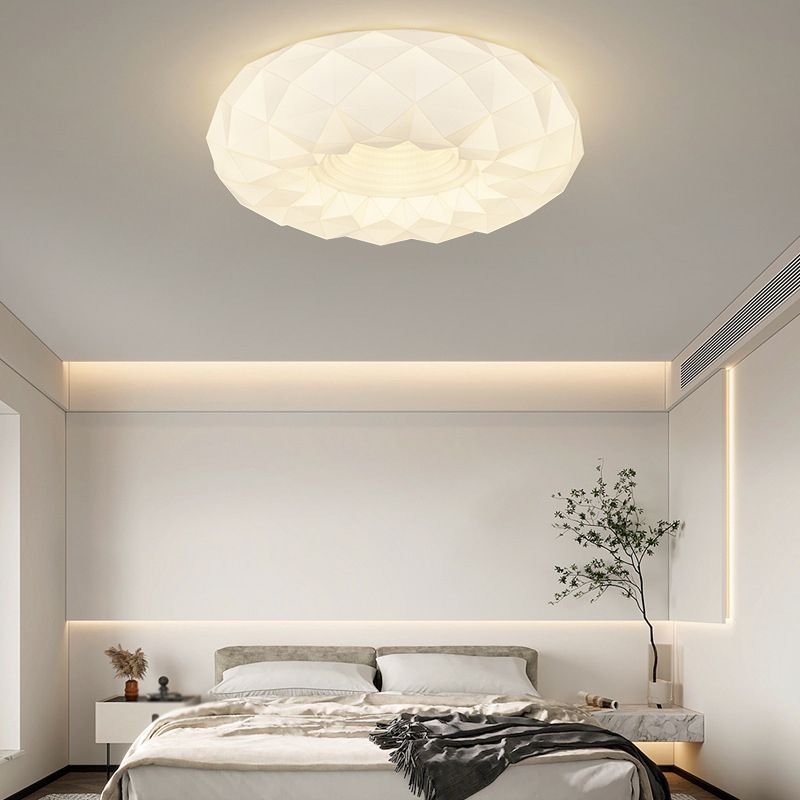 LED White  Ceiling Light Contemporary Flush Mount Lighting for Living Room