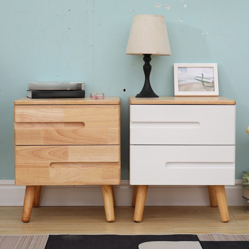 Modern Kids Bedside Table Flat Top Kids Nightstand with Drawers