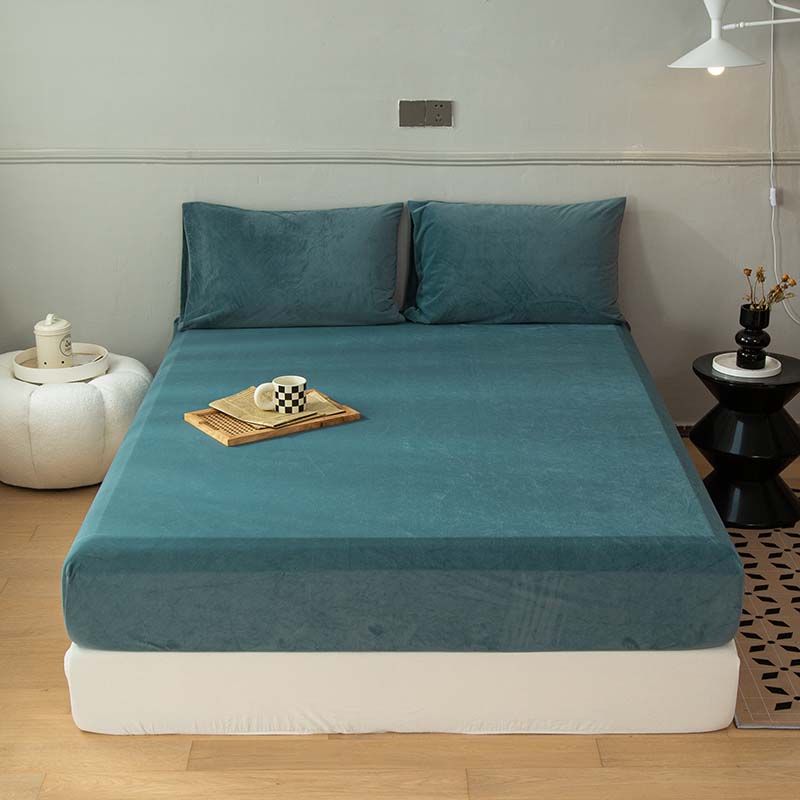 Solid Color Bed Sheet Non-Pilling Fade Resistant Polyester Bed Sheet