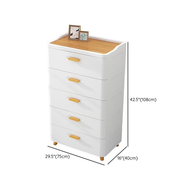 Scandinavian Vertical Kids Furniture Plastic Nursery Dresser for Bathroom