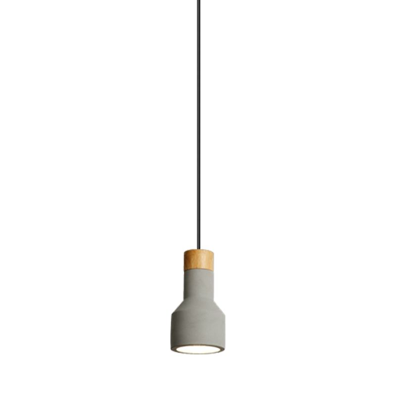 Nordic Stylish Ceiling Pendant Torch Shape One Light Cement Hanging Light for Bedroom Hotel