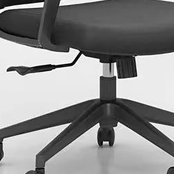 Contemporary Arm Chair Fixed Arms Mid-back Mesh Swivel Office Chair