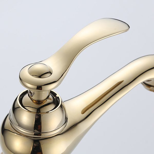 Luxury Vessel Faucet Brass Lever Handles Low Arc Basin Lavatory Faucet