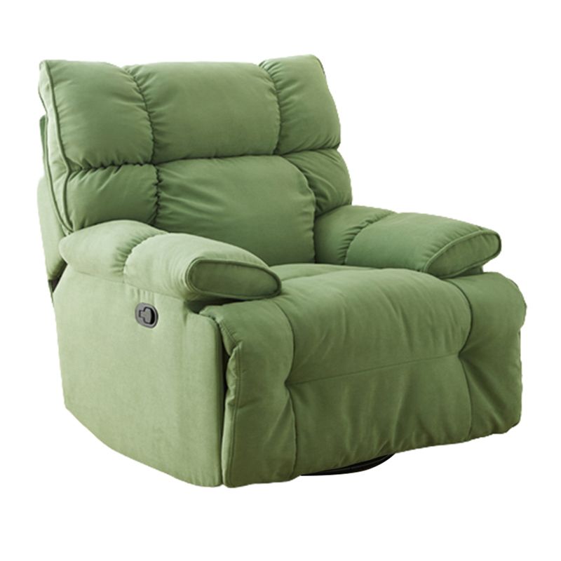 Contemporary Tufted Back Standard Recliner in Microsuede/Wool